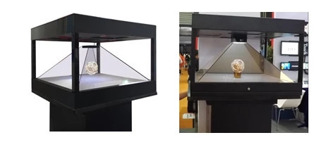 Takı İzle için 19 "180 Derece 3D Holografik Ekran 3D Hologram Standı