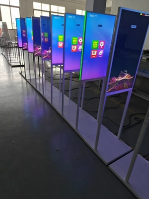 32 Inch Dual Side Floor Stand Digital Signage Aluminum Alloy Frame