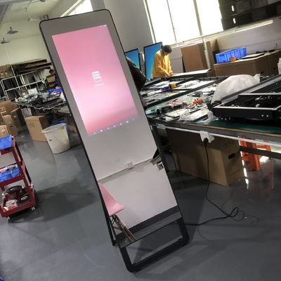 350nits 43 Inch Movable Floor Standing Poster Display PCAP